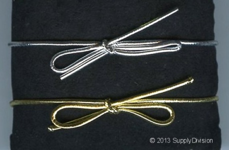 Metallic Pre-tied Bow Loop 50 pack